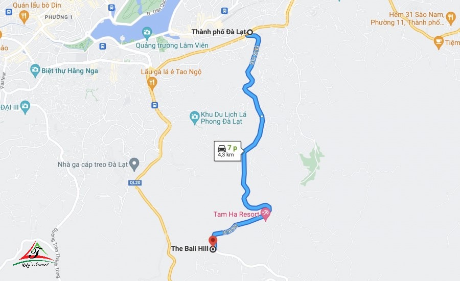 How to get to The Bali Hill - Green Hills Dalat