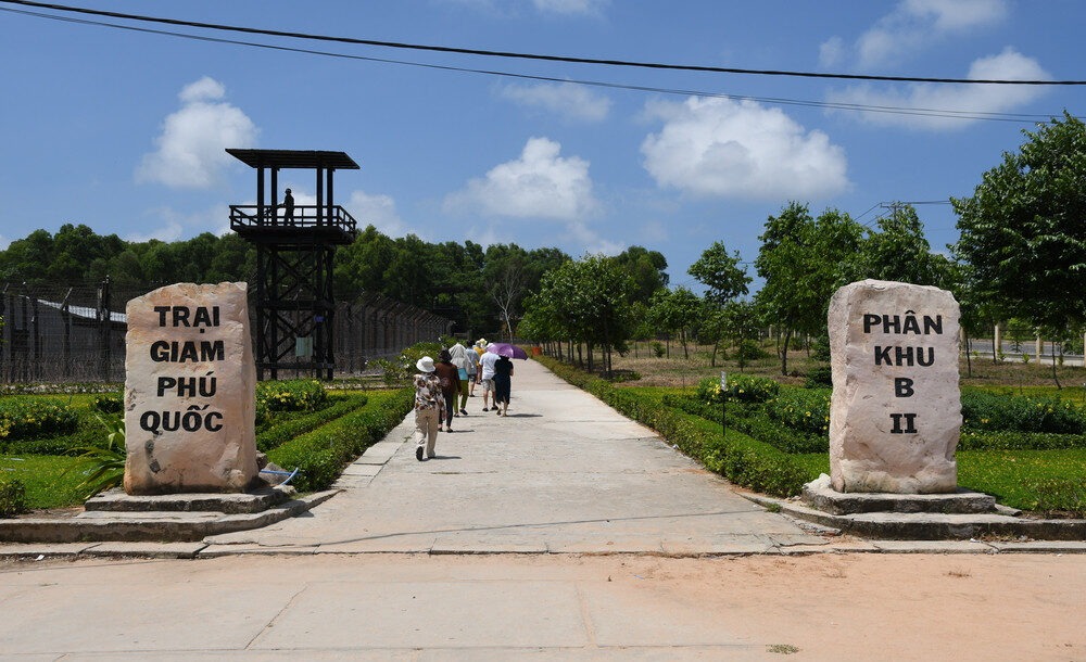 The entrance gate of Phu Quoc Prison Camp for tourists 