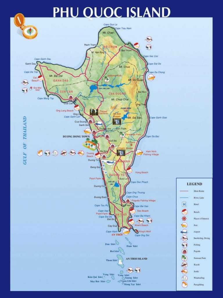 Phu Quoc Vietnam Map