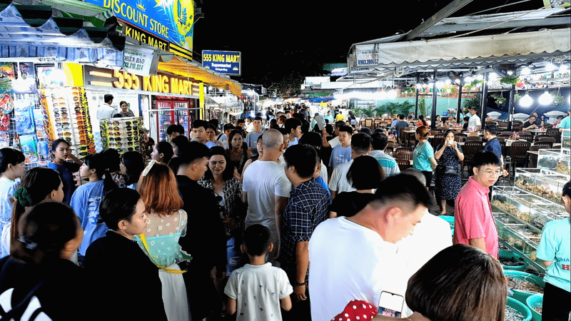 The Phu Quoc island Vietnam night market is a treasure trove for souvenir hunters