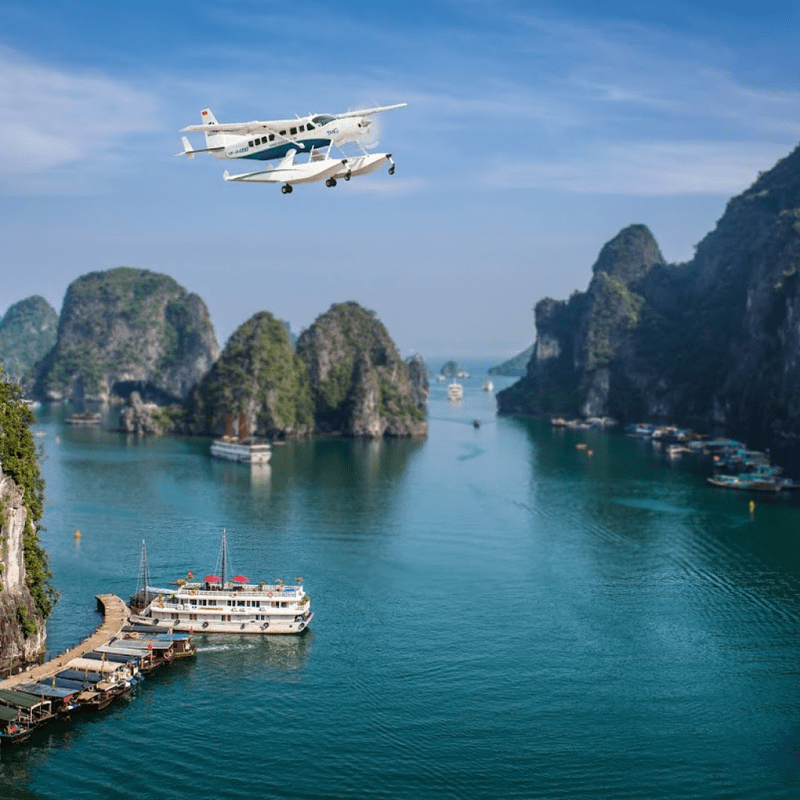 Contemplate Ha Long Bay on a seaplane