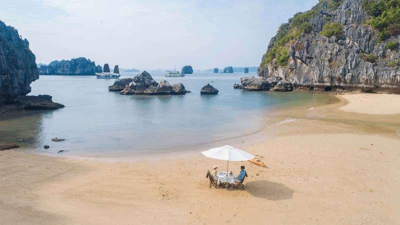 Get a tan at HaLong Bay beaches