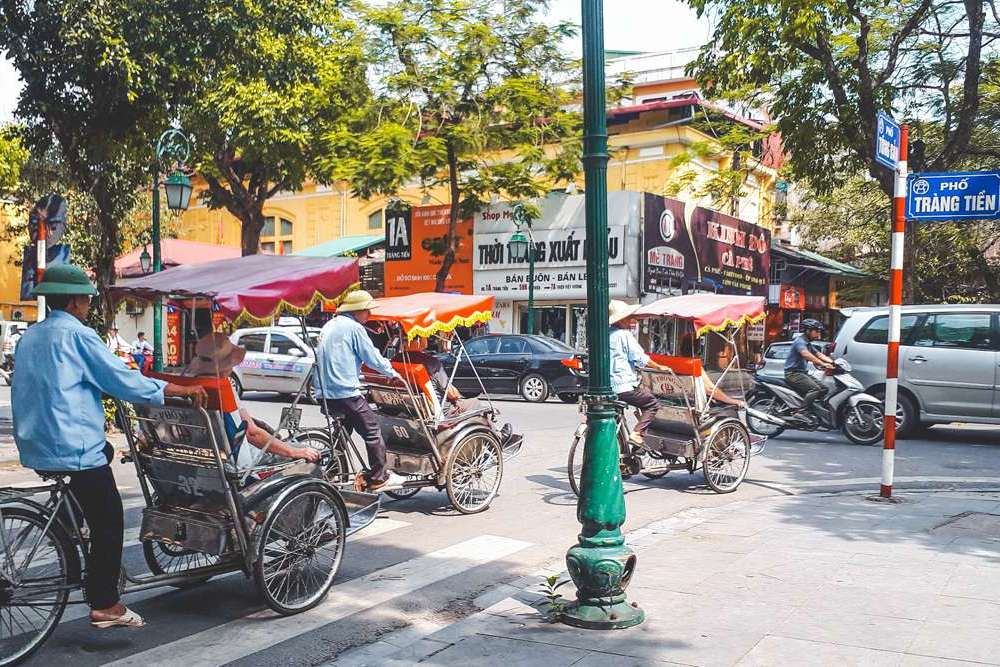 Trying Cyclo is a must when it comes to the best things to do in Hanoi Old Quarter