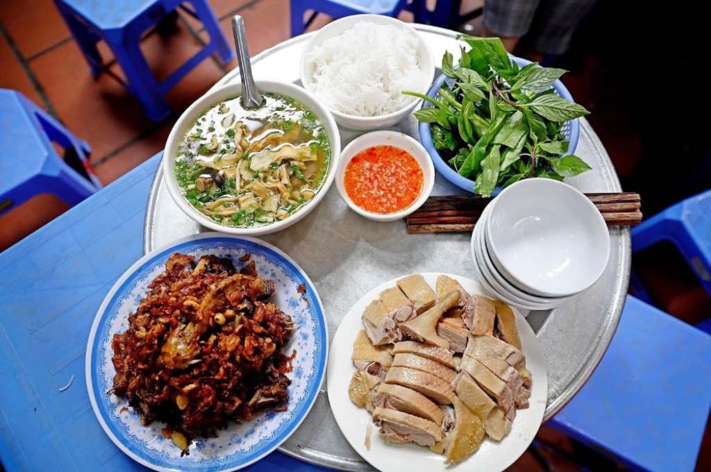 Grilled goose vermicelli at Hang Bong Street