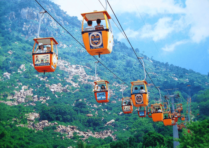 Enjoy the stunning views of Dalat from a cable car