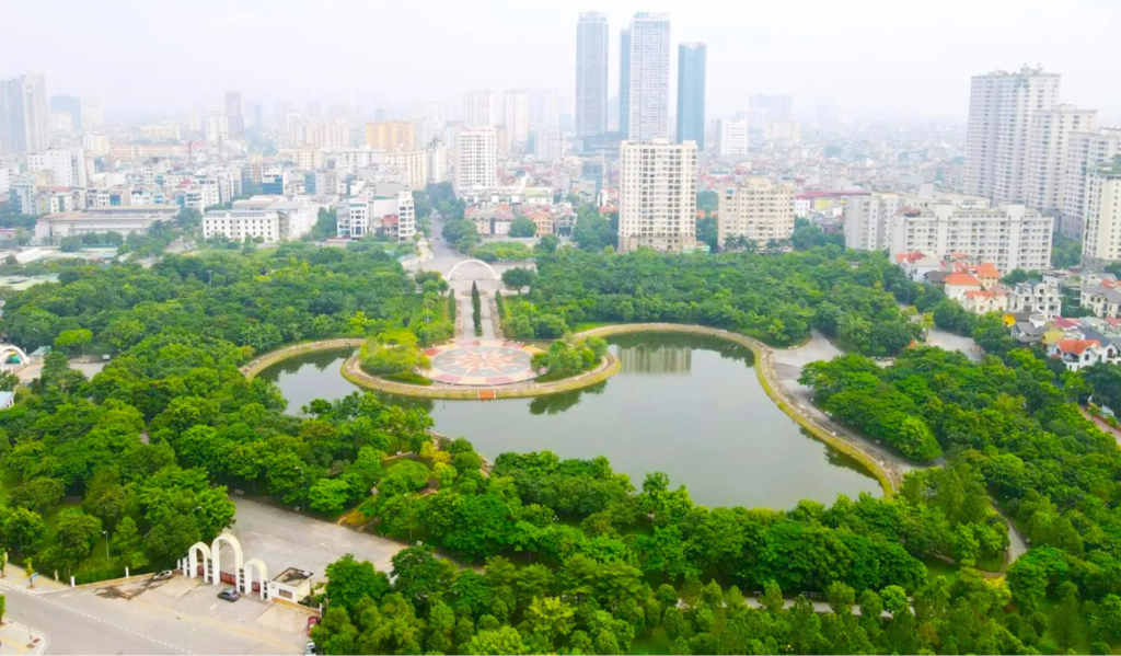 Cau Giay Park is located in the western side of Hanoi