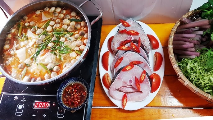 The fish is sliced into tender chunks and cooked alongside vegetables