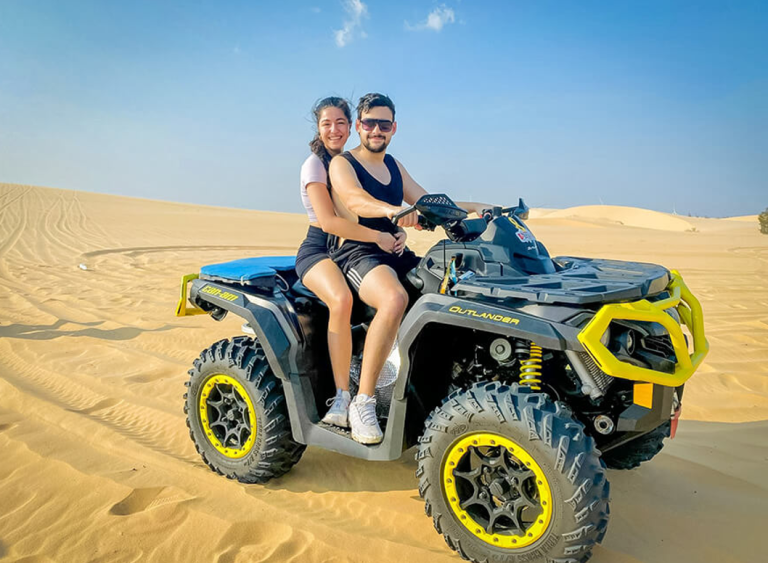 Riding an ATV across the White Sand Dunes is an exhilarating experience