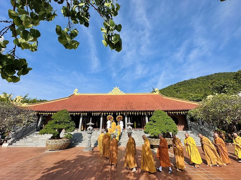 Daily life of Buddhists at Ho Quoc Pagoda Phu Quoc