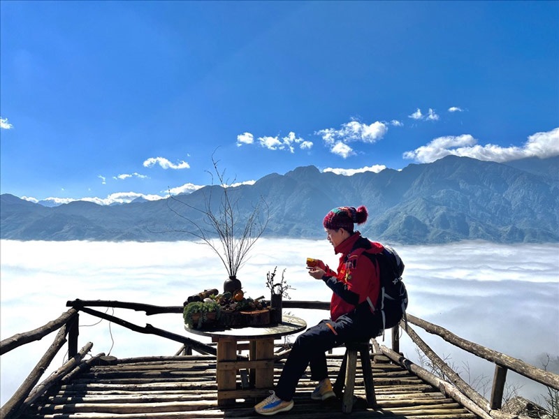 Extremely chill check-in corner at Fansipan