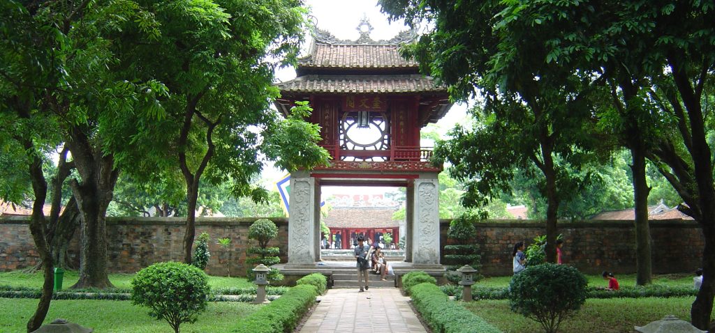 The Temple of Literature is a place to honor talented Vietnamese scholars