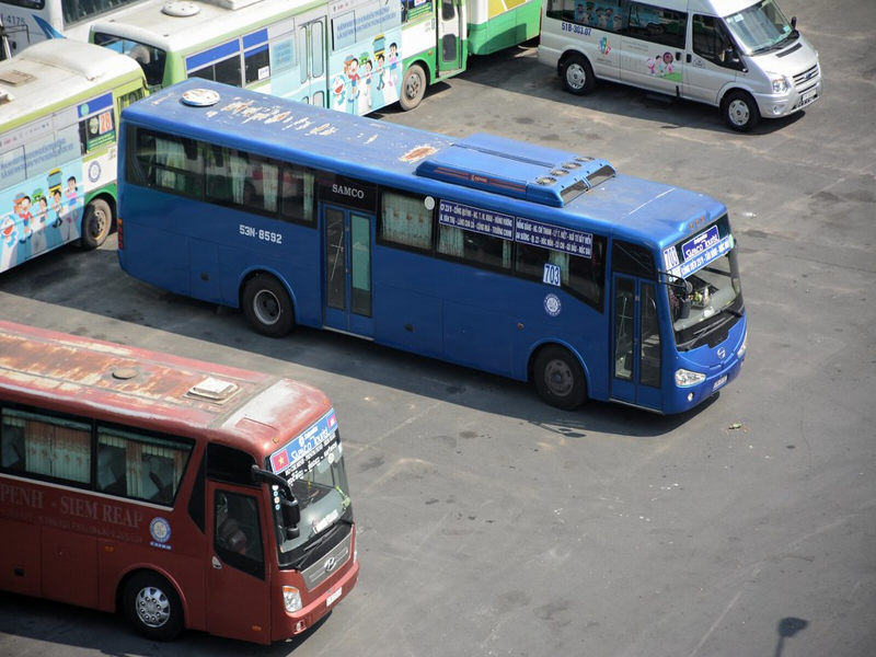 Popular bus services crossing Moc Bai International Border Gate