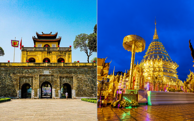 Pace of life and city atmosphere in Hanoi and Chiang Mai