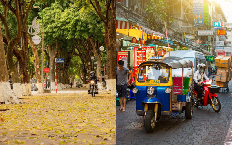 Weather and best time to visit Hanoi or Bangkok