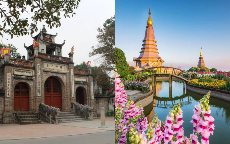 Weather patterns and best months to visit Hanoi or Chiang Mai