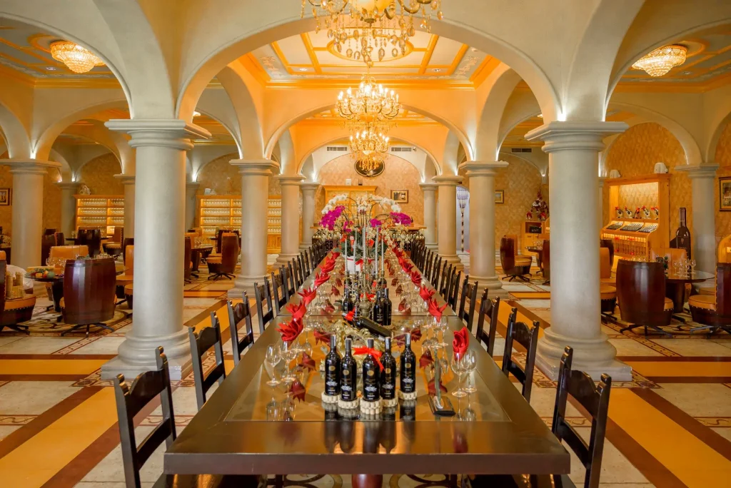 Tasting imported wines Wine Castle tour red white wine tasting experience