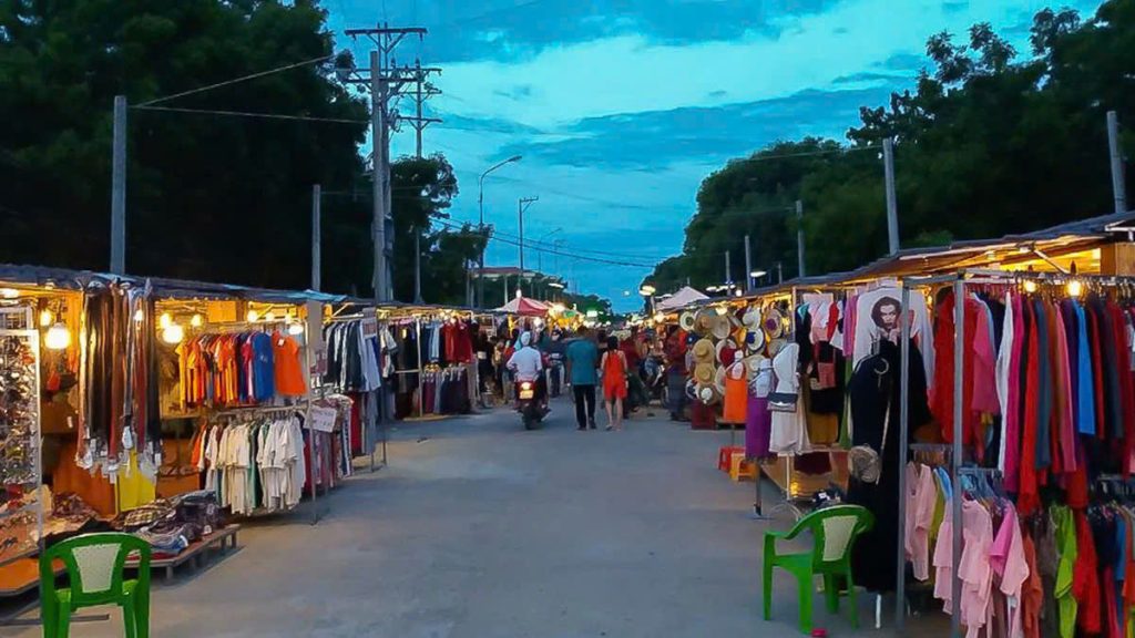 A vibrant marketplace filled with diverse goods
