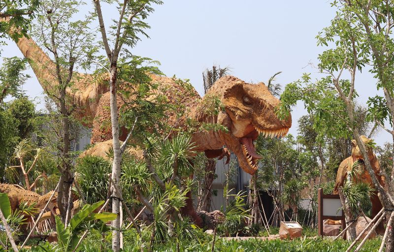 Explore dinosaur exhibits