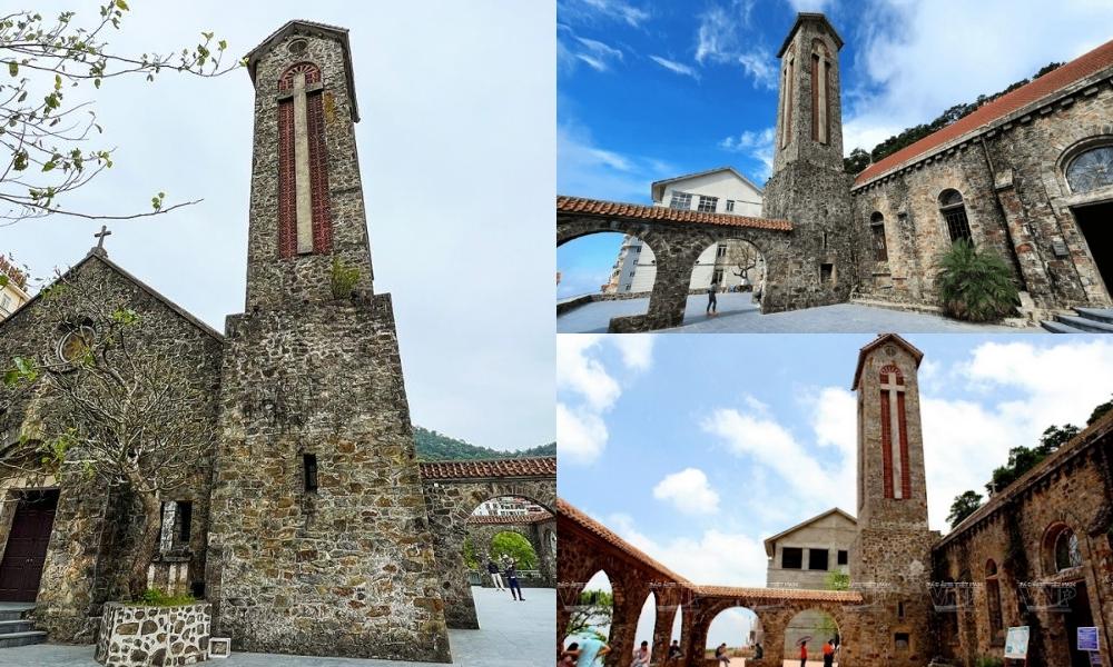 The architecture of the Tam Dao stone church is strongly influenced by Western styles