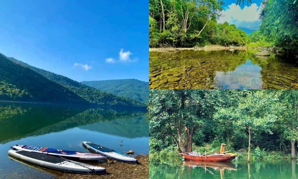 Boating on Xa Huong Lake is an experience tourists should try