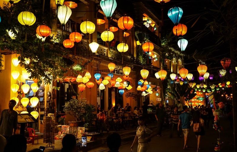 Walk through the lantern-lit Ancient Town