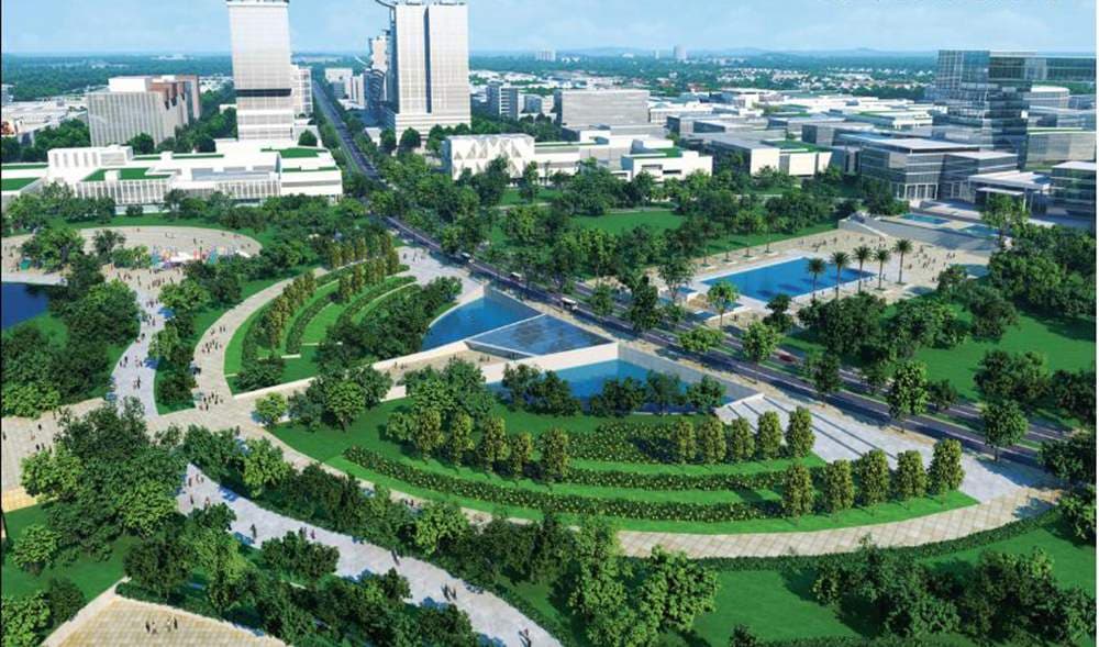 Binh Duong New City modern architecture wide roads green parks