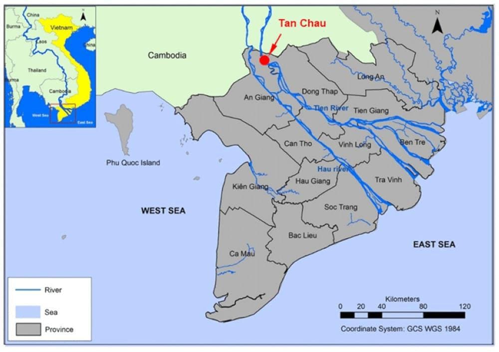the Vietnam Mekong Delta map 
