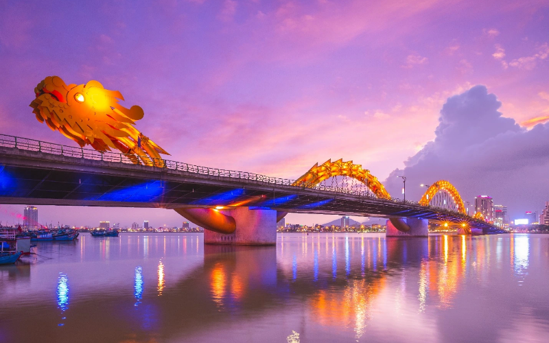 Da Nang Must-See - Dragon Bridge & Han River Nightscape