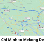 The Ho Chi Minh to Mekong Delta distance ranges from approximately 70 to 250 km