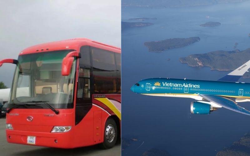 Bus travel typically takes 6–8 hours, while flights only take about an hour