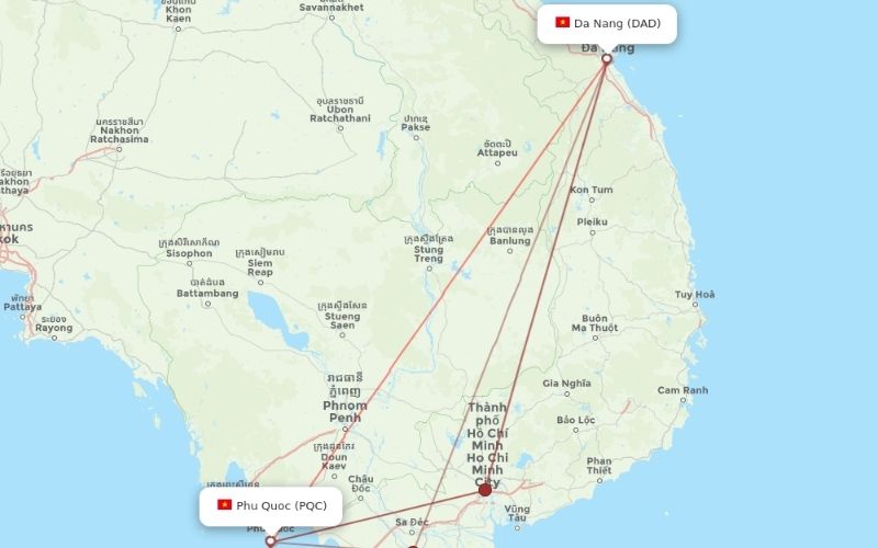 No direct ferry operates from Da Nang to Phu Quoc.