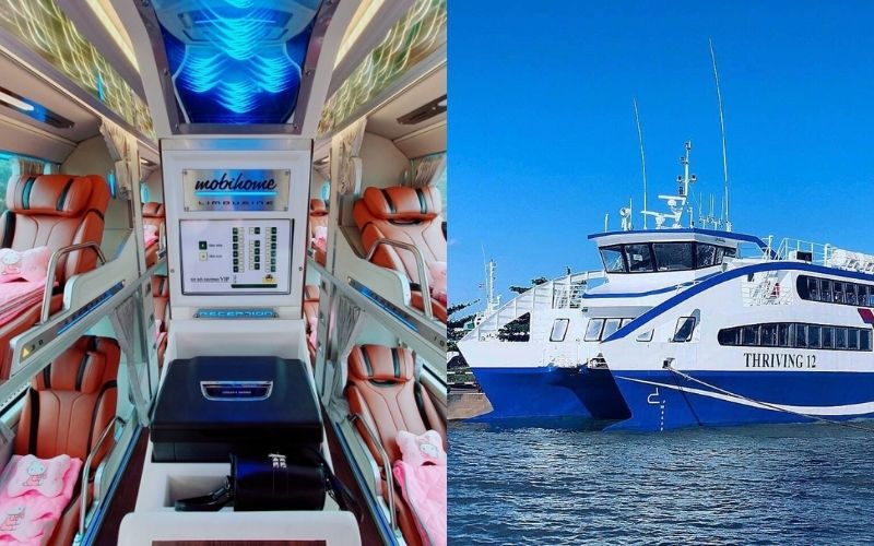 If you want to experience a land-based journey, you can combine bus and ferry travel to Phu Quoc