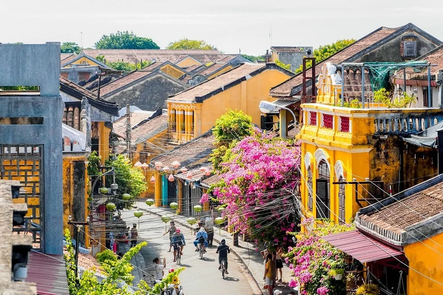 Ride past emerald rice paddies, quiet farming hamlets and ancient brick houses on flat country lanes around Hoi An