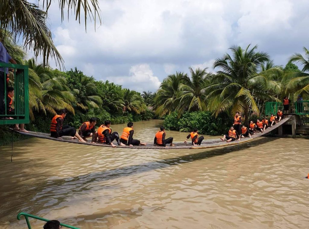 Coconut island mekong delta is a heavily developed, high traffic tourism hub