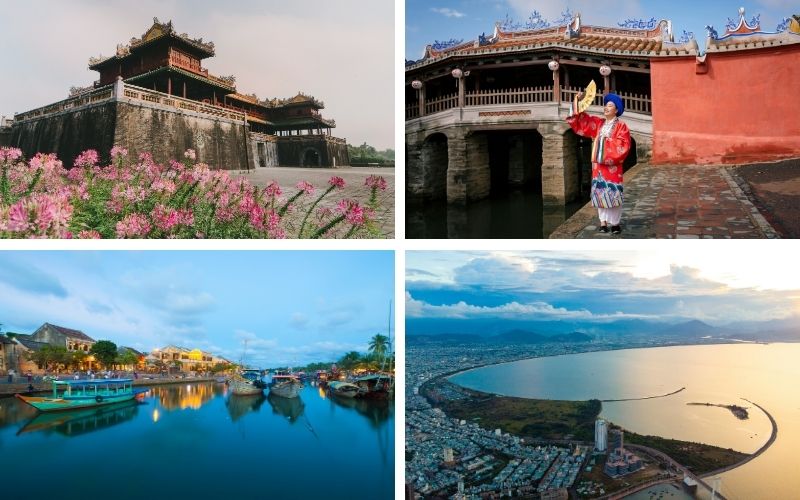 Three destinations, three different moods, from Hue’s imperial heritage to Da Nang’s coastline and Hoi An’s peaceful countryside in central vietnam tour package