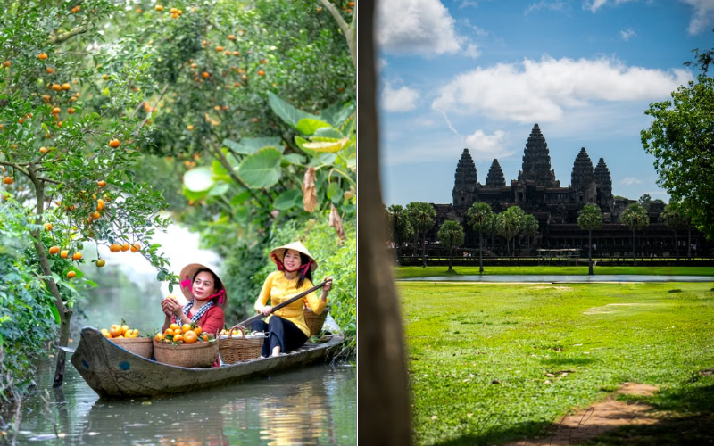 10–12 days of Vietnam and Cambodia sightseeing with planned time for relaxation