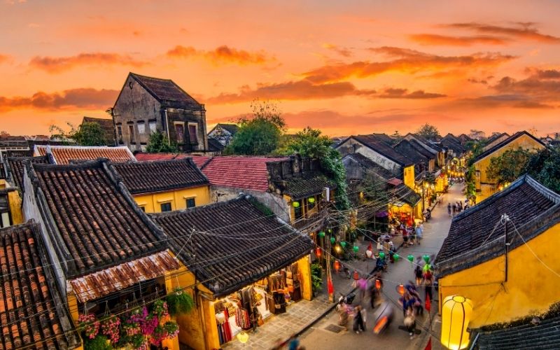 Walking through the historic streets of Hoi An